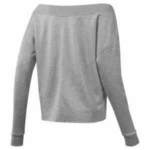 Bluza Damskie Reebok Yoga Pullover Szare PL 76JXLUZ